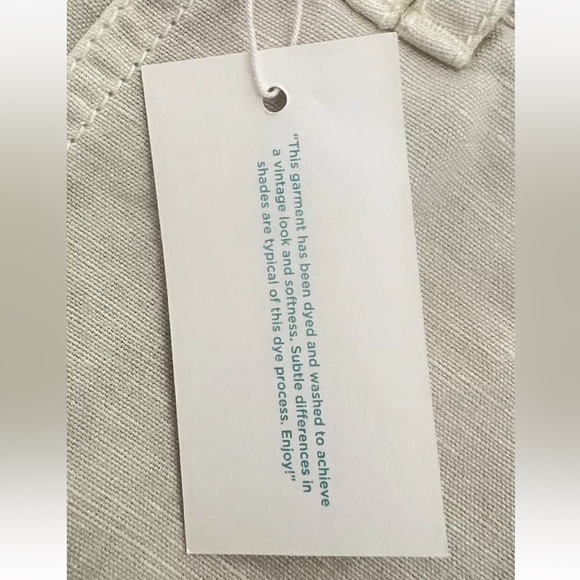 Sundance Organia Linen Cotton Blend Pants Women’s Sz 8  Sand Lace Roll Hem Boho - Picture 8 of 10